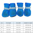 thumbnail image 3 of Breathable Mesh Dog Shoes Non-slip Rubber Sole Dogs Boots with Adjustable Reflective Straps Outdoor Walking Feet Protectors for Small Medium Dogs,Blue, 3 of 3