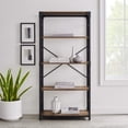 thumbnail image 2 of Urban Industrial Angle Iron 4-Shelf Bookcase, Reclaimed Barnwood, 2 of 8