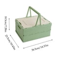 thumbnail image 3 of Foldable Storage Box - Multi Functional organizer Basket Portable Tabletop Lid Outdoor Camping & Home organizer Plastic, Green, JKODE, 3 of 8