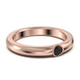 thumbnail image 3 of 0.17ct Vertex Black Diamond Moissanite Ring 18K Rose Gold Over Silver Wedding Band, 3 of 4