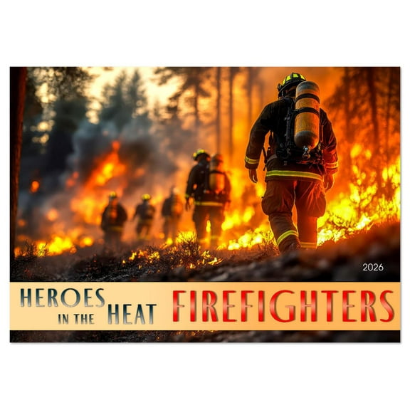 Firefighters - Heroes in the Heat (Monthly Wall Calendar 2026 11.7 x 16.5 (open)), CALVENDO 14 Month Calendar