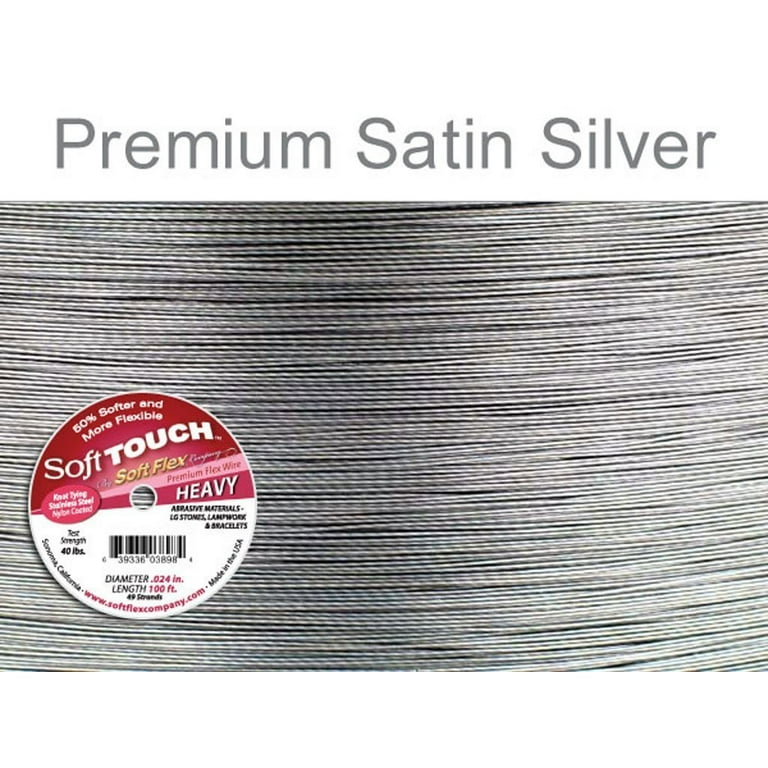 Soft Flex Soft Touch Best Beading Wire Steel Fine .024 Inch 30 Feet