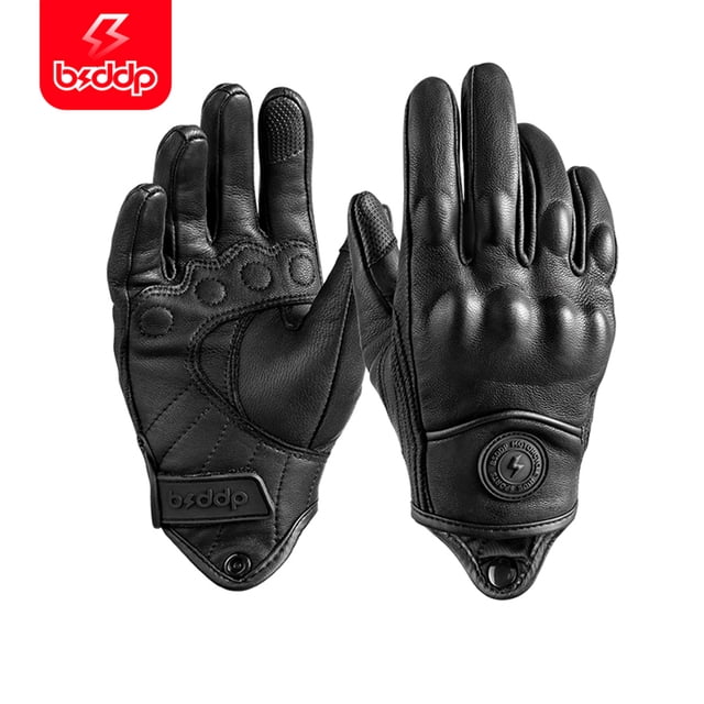 BSDDP Guantes de cuero de primera calidad para motocicleta, para hombre, motociclista protegido en la calle