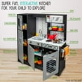 thumbnail image 2 of Lil' Jumbl Kitchen Set for Kids, Pretend Wooden Play Kitchen Set, Realistic Sound, Pots & Pan, 2 of 9