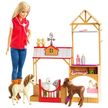 Barbie Sweet Orchard Farm Doll & Vet Playset, Blonde