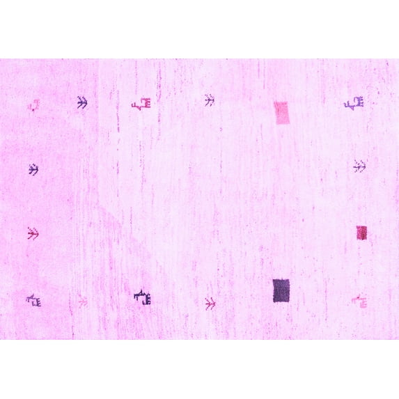 Ahgly Company Indoor Rectangle Solid Purple Modern Area Rugs, 2' x 3'