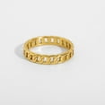 thumbnail image 5 of Unisex 18K Gold Plated Ring Band Durable 316L Stainless Steel Elegant Gift For Him Or Her Daily Wearable Style, 5 of 8