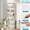 thumbnail image 4 of 71" Tall 6-Tier Bookshelf, Large Open Storage Bookcase, Freestanding Display Shelf for Living Room, Bedroom or Home Office, White, 4 of 9