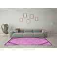 thumbnail image 3 of Ahgly Company Indoor Round Oriental Pink Industrial Area Rugs, 6' Round, 3 of 4