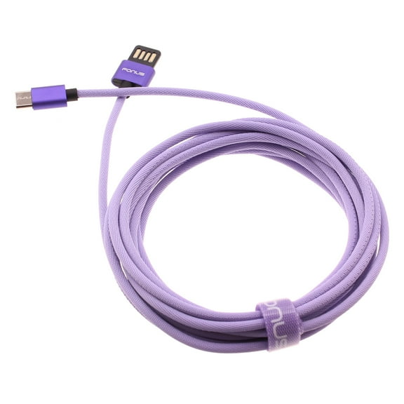 Purple 10ft USB-C Cable for T-Mobile REVVL 6 PRO 5G Phone - Extra Long Fast Charger Power Cord Type-C Sync D6Z Compatible With REVVL 6 PRO 5G