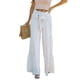thumbnail image 2 of VISgogo Pantalones de pierna ancha para mujer, cintura alta, color sólido, con cordón, informal, para fiesta, club, pantalones sueltos VISgogo  moda, 2 of 4
