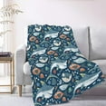 thumbnail image 2 of The Sea Fish Blanket Gifts Ultra Soft Cozy Throw Flannel Blanket, Lightweight Fuzzy Fleece Blanket Warm Plush Throw Blankets for Couch, Sofa, Bed 60"x80" for Adult, 2 of 9