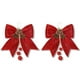 thumbnail image 3 of Moyic 2 piezas Feliz Navidad Bowknot Navidad Lentejuelas Guirnalda Adornos Bola de pino brillante Colgantes Corbata Artesanía Regalo Decoración Kits de decoración para fiestas Rojo 2 piezas Moyic HA009456-02, 3 of 6