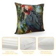 thumbnail image 4 of Orinice Parrot Branch Tree Graphic Decorative Throw Pillow Cover for Home Couch Living Room Bed Sofa - 1PC 24x24in, 4 of 5