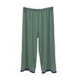 thumbnail image 6 of Ohufall Cropped Loungewear Pants for Women Straight Leg Loose Sleepwear Solid Color Comfort Pajama Pants, 6 of 6