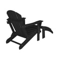 thumbnail image 3 of Westin Outdoor 2-Piece Set Plastic Adirondack Chair with Ottoman Footrest Included, Black, 3 of 4