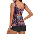 thumbnail image 3 of Tankini Swimsuits for Women Two Piece Floral Print Tank Top With Boyshorts Tummy Control Swimming Bathing Suits, 3 of 6