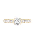 thumbnail image 4 of Rosec Jewels Lab Grown Diamond Engagement Ring with Side stones - 5 MM - 0.50 Carat - EF-VS Grade, 10K Yellow Gold, US 5.50, 4 of 8