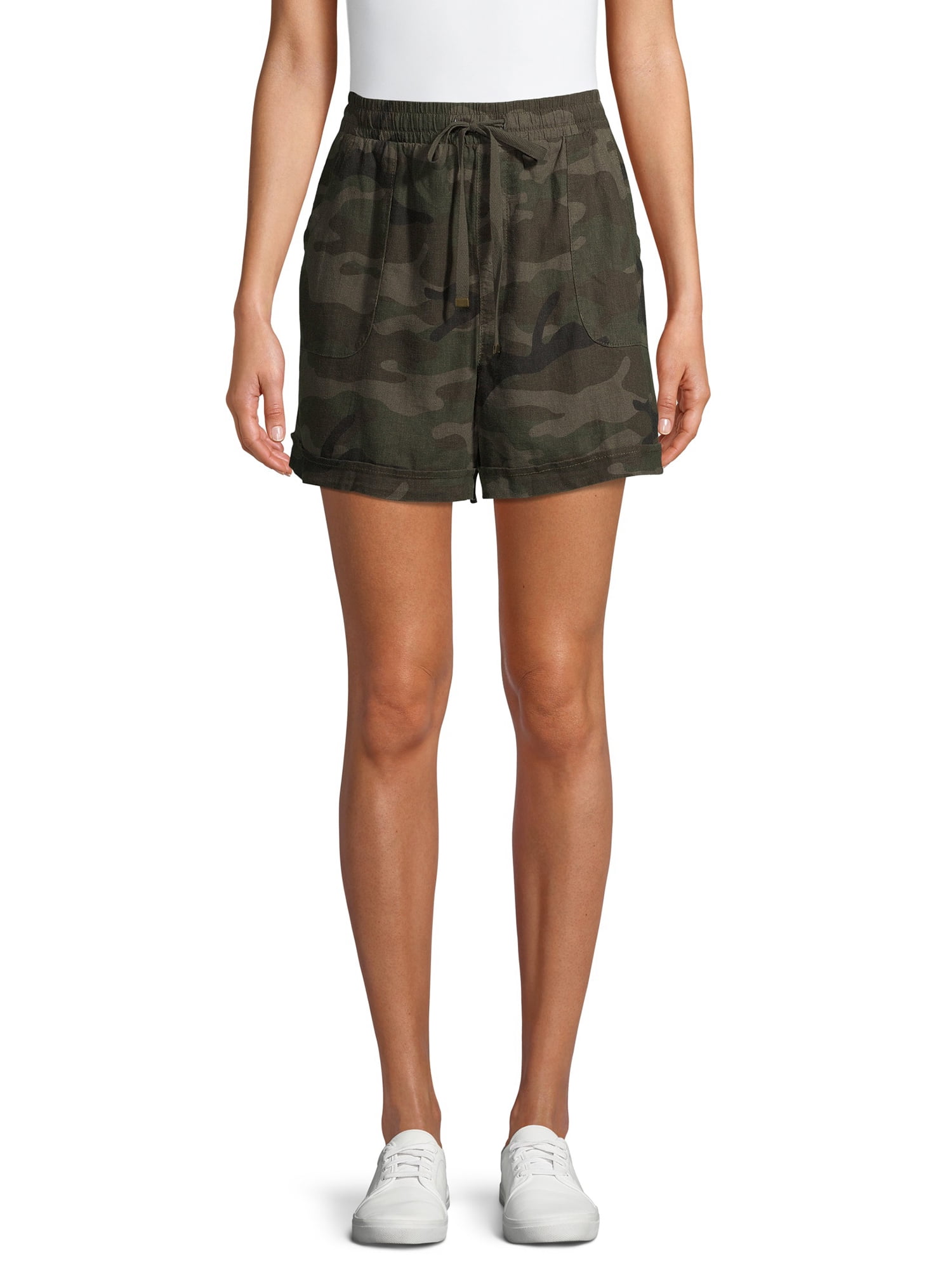 Time and Tru - Time and Tru Women's Linen Shorts - Walmart.com ...