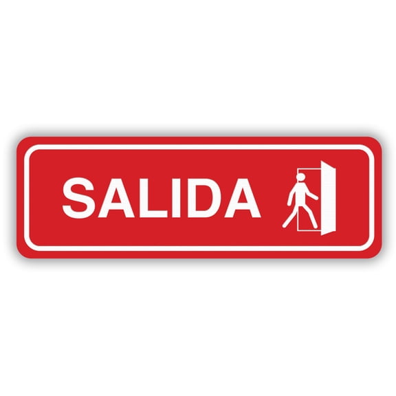 Signs ByLITA Standard Salida Sign (Red) - Large