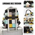 thumbnail image 3 of FORMRS Mini Backpack Purse for Women Travel Daypack Casual Shoulder Bag, Yellow Checkered Pattern, 3 of 7
