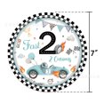 thumbnail image 5 of Vajilla desechable de coche de carreras, dos platos de fiesta rápidos, taza, servilleta, mantel, decoración de fiesta de cumpleaños, 2 cumpleaños de niño, 5 of 5