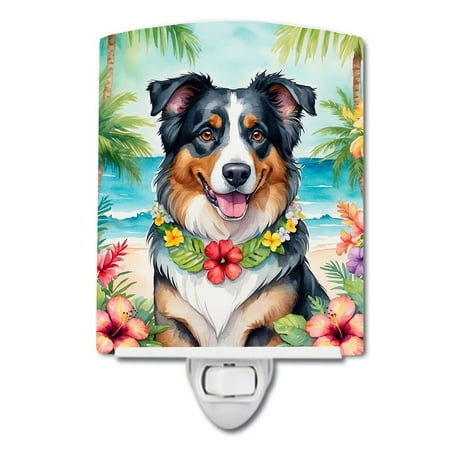 

Australian Shepherd Luau Ceramic Night Light 4 in x 6 in