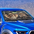 thumbnail image 4 of Xixirimido Car Windshield Sun Shade Foldable Sunshade Front Window Cover Sun Visor for Trucks SUVs Sedan Universal Car Interior Accessories, Funny Owls, 4 of 8