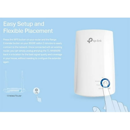TP-Link - N300 Wi-Fi Range Extender with Ethernet Port - White