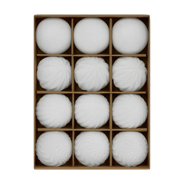 Decoraciones Del Árbol de Navidad 6cm Balones de Terciopelo Oscuro de 12Pcs, Ornamentos Del Árbol de Navidad Decoración Colgante de Plástico para Navidad Decoración Del Hogar de Vacaciones
