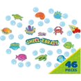 thumbnail image 2 of shiyou-847833 Seas The Day Let's Shell-ebrate Mini Birthday Bulletin Board Set for Teachers and Classrooms, Multicolor, 46 Pieces, 2 of 4