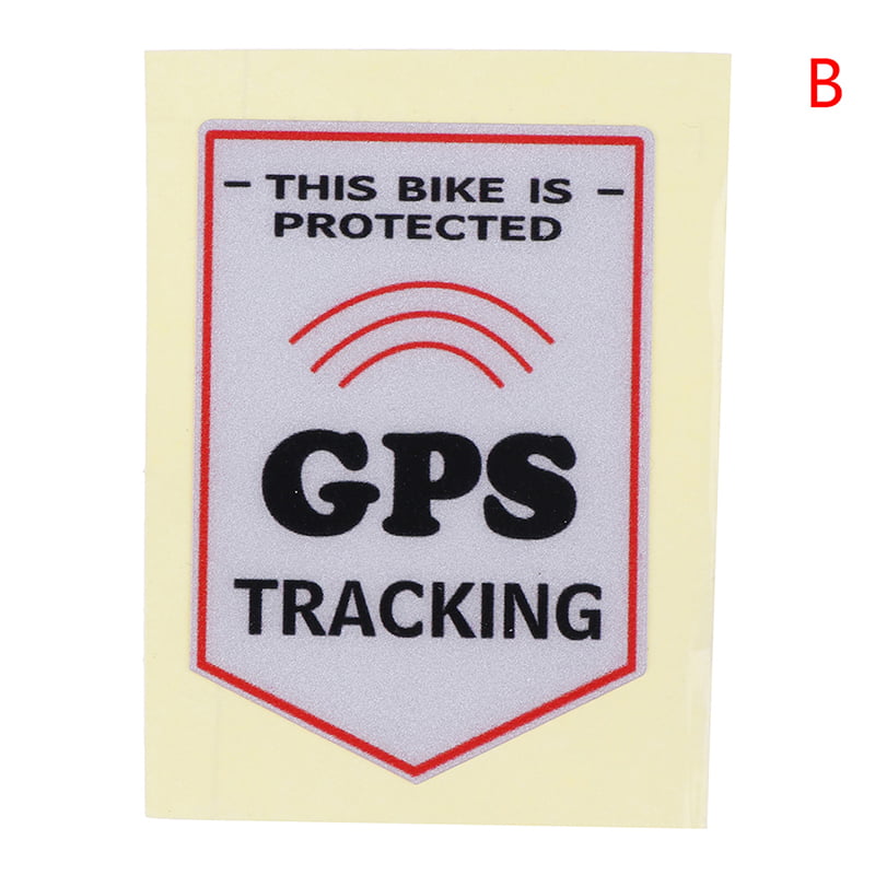 3 X GPS protégé Tracking Avertissement Autocollant Bike Theft Prevention Transparent
