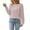 Pink, variant on Duoif Women's Sweaters Women's Fall Solid Color Sweater - Puff Sleeve Knitted Jumper Sweaters for Women Blue L