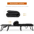 thumbnail image 3 of mecor Folding Camping Cot, Outdoor Folding Bed with Mattress, Portable Chaise lounges for Indoor Office Balcony Patio Garden Beach Outdoor with Pillow and Mattress, 3 of 9