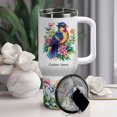thumbnail image 2 of 40oz Personalized Tumbler for Cuckoo Bird Lovers - Stainless Travel Mug with Handle, Straw & Lid - Cute Custom Gift for Girls, Women on Birthday or Christmas, 2 of 6