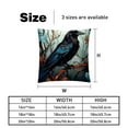 thumbnail image 5 of Crow Patterns - Set of 2, Available in 16x16, 18x18, and 20x20 Inches for Various Occasions, Sofa, Bed, Chair - Includes Pillow Inserts, Cushion Covers, Decorative Pillows, 5 of 6