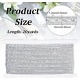 thumbnail image 2 of 20Yards Metallic Braid Trim with 8-Shape Pattern Sliver Sequins Lace Ribbon Decorated Trim, 2 of 9
