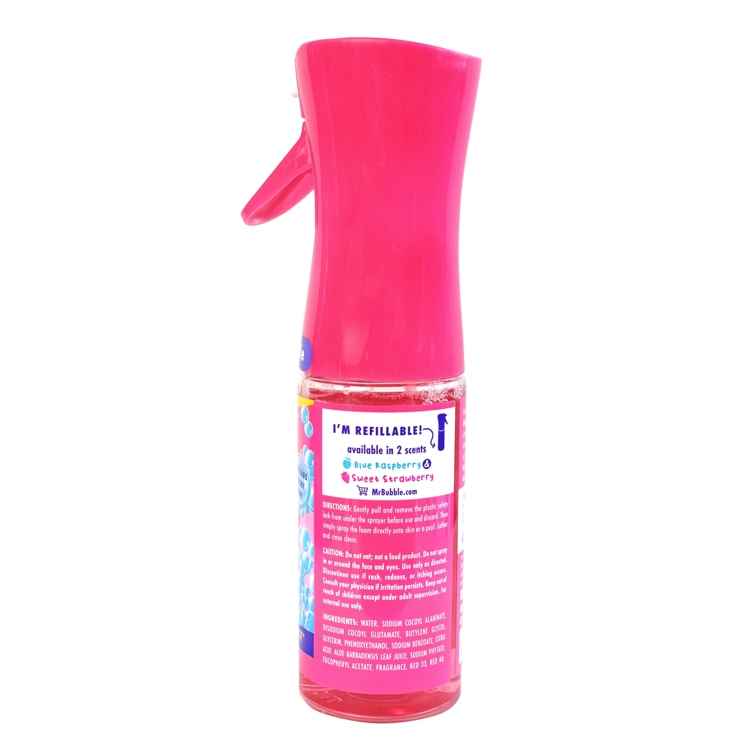 Mr. Bubble Super Blaster Body Wash Sprayer, Sweet Strawberry Splash, Aloe & Vitamin E, 6.76 oz