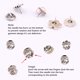 thumbnail image 4 of Paquete de 10 broches para camisa para mujer, botones, alfileres de solapa, novedad, traje, chaleco, hebilla de seguridad, tachuelas de Metal para corbata, Pin, embrague trasero, 4 of 5