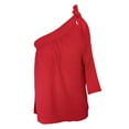 thumbnail image 1 of Top sin mangas de un hombro,Top de un solo hombro para mujer Top sin mangas de un hombro para mujer Camisa con nudo anudado sin mangas de un hombro Top de línea, 1 of 4