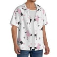 thumbnail image 2 of Goofa Cute Poodle Dog Printed Men's Casual Short-sleeved Shirt,Lightweight Breathable Button-down,Summer Casual men's top,Versatile Fashion shirt-Large, 2 of 7