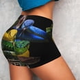 thumbnail image 4 of Balery Colorful Viper Snake Pantalones cortos de entrenamiento estampados para mujer, sin costuras, ajustados, para gimnasio, yoga, correr, deportes, ejercicio activo, fitness.-Large, 4 of 8