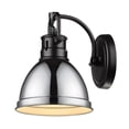 thumbnail image 2 of Golden Lighting 3602-BA1 BLK-CH Duncan 1 Light Bath Vanity in Black with a Chrome Shade, 2 of 3