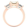 thumbnail image 4 of Three-Stone Engagement Ring for Women - 4ct Natural Morganite in 14K Rose Gold Promise Ring, 4 of 6