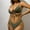 Army Green, variant on KIHOUT Womens Swimwear Plus Size Womens' Summer Solid Color Swimwear Two-piece Slim Swimsuit Bikini Straped Swimsuits