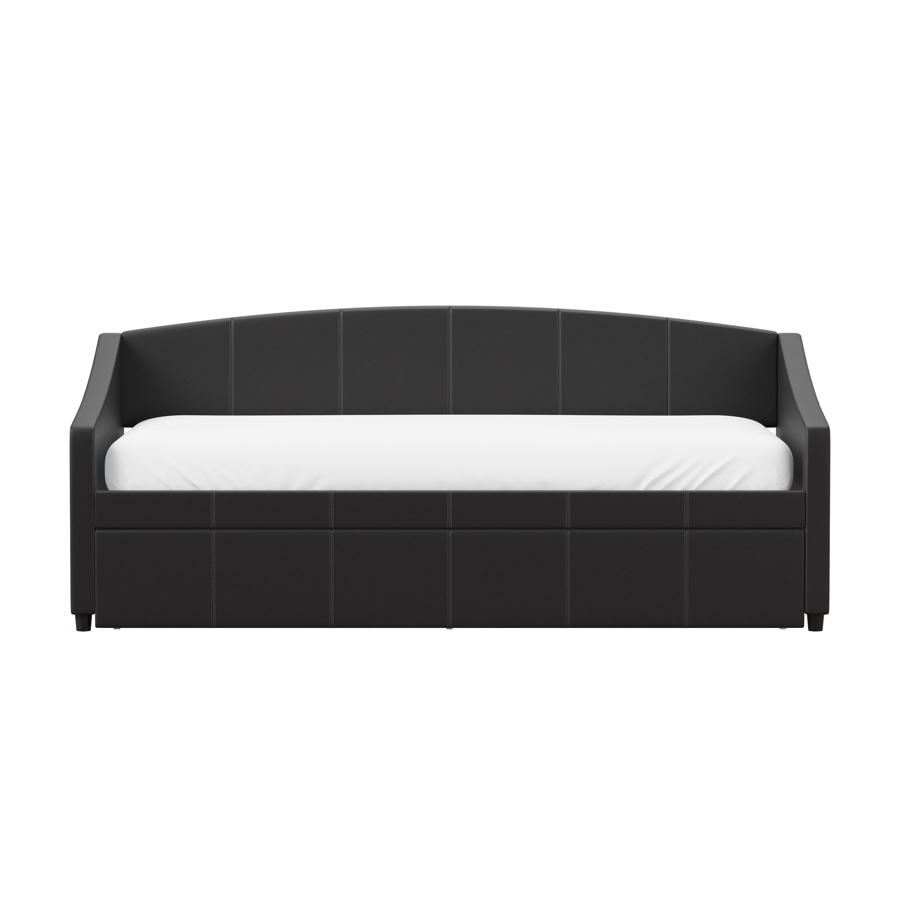Hillsdale Oakley Upholstered Twin Daybed with Trundle, Black