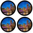 thumbnail image 2 of Silicone Non-Slip Drink Coasters with Removable Printed Absorbent Felt Pad - Set of 4 - Boston At Night, 2 of 3