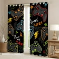 thumbnail image 4 of Gamepad Game Console Blackout Window Curtains for Teens Boys Kids Modern Gaming Video GameRoom Bedroom Living Room Decorations Home Window Treatments Drapes Grommets 2 Panel 52x63 Inches, 4 of 4