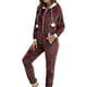 Kmbangi Femmes Pyjama à Manches Longues Imprimé Cordon de Serrage à Capuche avec Poches Homewear Adulte Vêtements de Nuit – image 4 sur 7