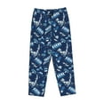 thumbnail image 4 of Naloa Blue Bus Print Women’s Ultra-Soft Comfy Pajama Lounge Pants with Pockets & Drawstring, 4 of 8